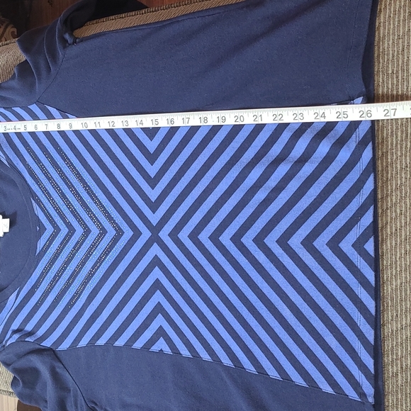 Chico's Geometric Stripe Beaded Blouse - Picture 10 of 11